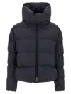 Pinko Quilted High-neck Puffer Jacket In Blue