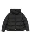 Pinko Quilted Black Coat With High Neck And Logo Patch In Black