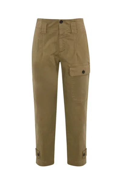 PINKO GLOBO CARGO TROUSERS IN COTTON