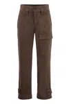 Pinko Globo Stretch Cotton Cargo Trousers