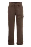 Pinko Globo Stretch Cotton Cargo Trousers
