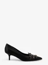 Pinko Pointed Toe Pumps With Decorative Buckles In Black