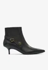 Pinko Stylish Ankle Boots Kitten Heel In Black