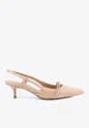 Pinko Gloria 60 Slingback Pumps In Pink