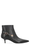 Pinko Booties With Love Birds Logo On The Strap In Black