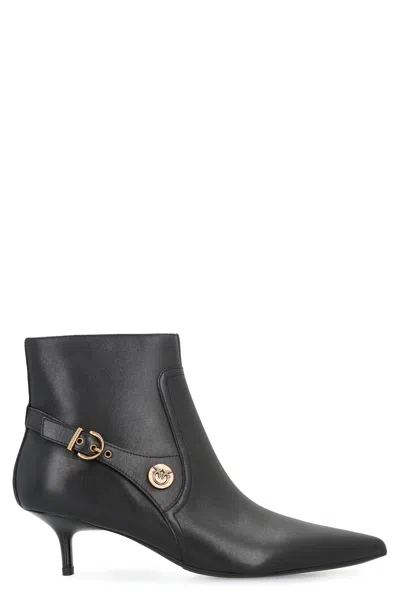 PINKO GLORIA LEATHER ANKLE BOOTS