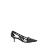 Pinko Black Mid-heel Pumps With Stylish Cutouts And Buckle Detail