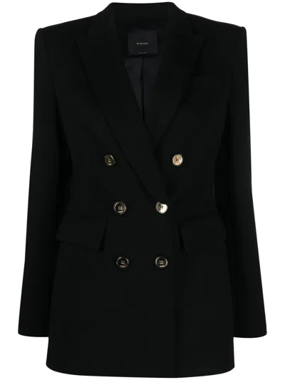 Pinko Glorioso Double Breasted Blazer In Black