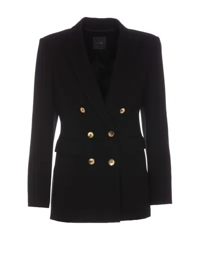 Pinko Glorioso Double Breasted Blazer In Black