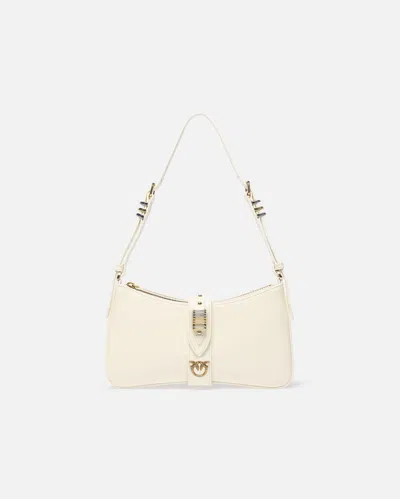 Pinko Glossy Leather Shoulder Bag With Rings