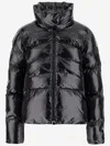 Pinko Glossy Nylon Padded Down Jacket In Black