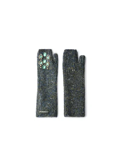 PINKO GLOVES WITH JEWEL EMBROIDERY