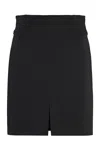 Pinko Black Mini Skirt In Noir Limousine