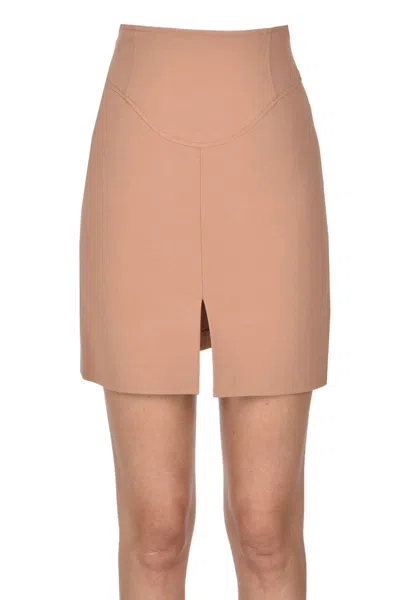 Pinko Gnomeo Mini Skirt In Light Brown