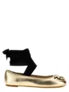 Pinko Golden Gioia 02 Ballet Flats In Golden