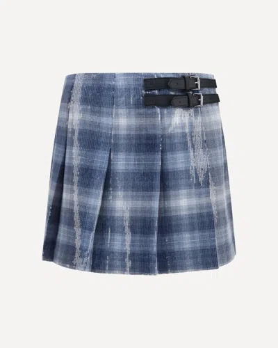 Pinko Gongora Sequin Mini Skirt In Black
