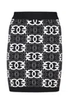 Pinko Jacquard Knit Mini Skirt In Black