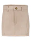 Pinko Pink Skirt For Girl With Logo In Beige