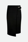 Pinko Gonna Midi Nera In Nero