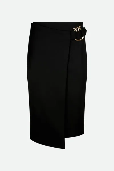 Pinko Gonna Midi Nera In Nero