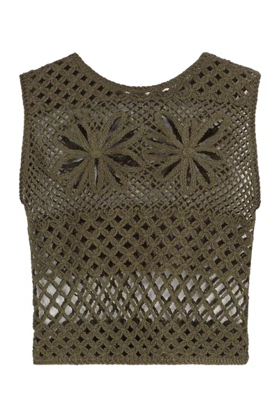 Pinko Gonzano Sleeveless Top In Brown