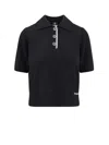 Pinko Gorgona Wool And Cashmere Polo Sweater In Black