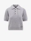 Pinko Gorgona Wool And Cashmere Polo Sweater In Gray