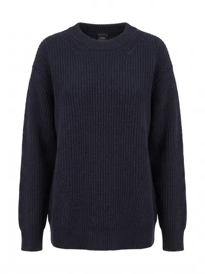 Pinko Gracidio Round Neck Sweater In Blue