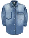 Pinko Chemise En Jean À Manches Trois-quarts