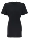 Pinko Mini Dress With Padded Shoulders And Belt