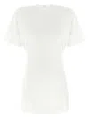 Pinko Belted Short Sleeve Dress With Adjustable Waist In White