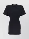 Pinko Mini Dress With Padded Shoulders And Belt