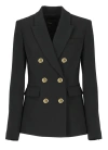 Pinko Double-breasted Blazer In Black
