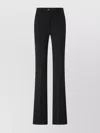 Pinko Tailored High-waisted Flared Trousers With Polished Button Detail In Black
