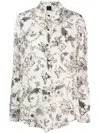 PINKO GRAPHIC-PRINT LONG-SLEEVE SHIRT