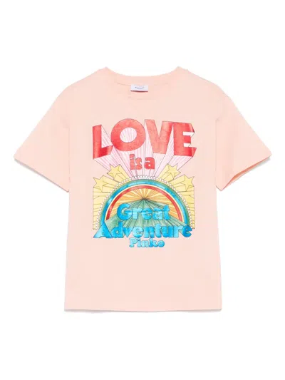 Pinko Kids' Graphic-print T-shirt In Pink