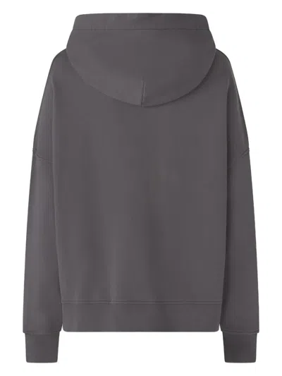 Pinko Graphic Printed Hoodie In Grey