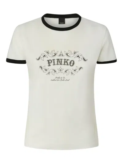 Pinko Graphic Ringer T-shirt In Multi