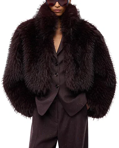 Pinko Gravina Faux Fur Jacket In Black