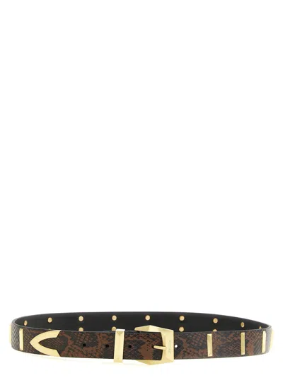 Pinko Gray Calfskin Regular Women's Belt