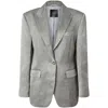 Pinko Single-breasted Slub Satin Blazer