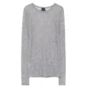 Pinko Lightweight Semi-sheer Gray Sweater In Gray