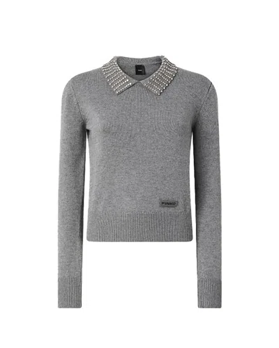 PINKO GRAY VENTOTENE SWEATER