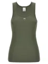 Pinko 'calculator' Ribbed Sleeveless Top In Green
