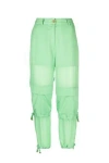 Pinko High-waisted Cargo Trousers In Green
