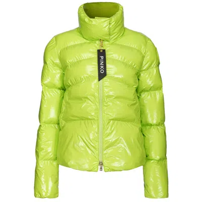 PINKO GREEN POLYAMIDE JACKETS & COAT