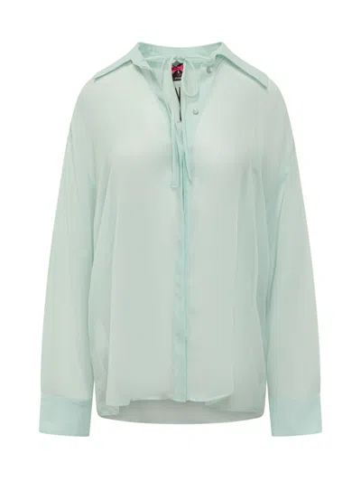 Pinko Green Relaxed Solid Shirt