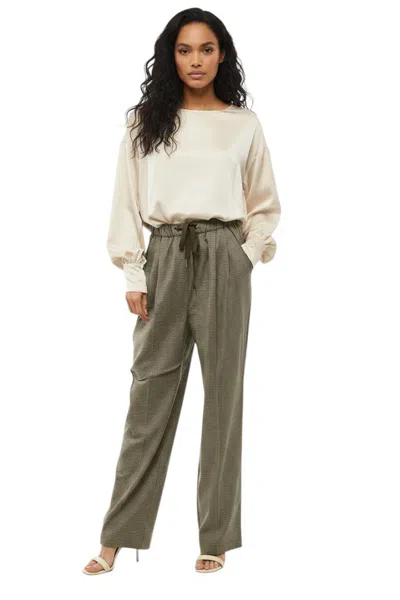 Pinko Green Straight Drawstring Pants