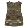 Pinko Top Sans Manches En Crochet Ajouré