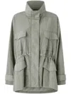 Pinko Technical Parka With Rhinestone-effect Mini Studs